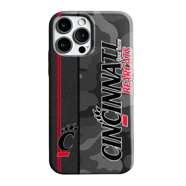custom cincinnati bearcats camouflage stealth red gray phone case best selling