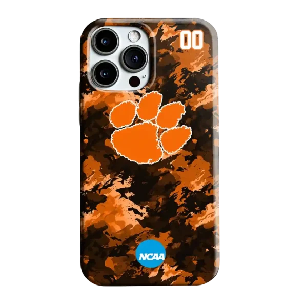 custom clemson tigers camo abstract orange phone case best selling