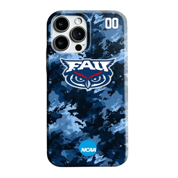 custom florida atlantic owls camo abstract blue phone case best selling