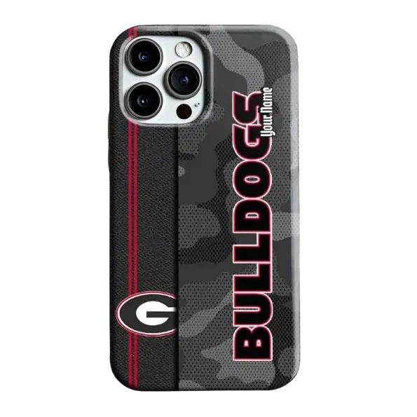 custom georgia bulldogs camouflage stealth red gray phone case best selling