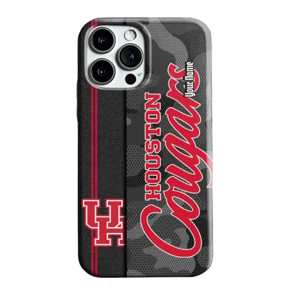 custom houston cougars camouflage stealth red gray phone case best selling