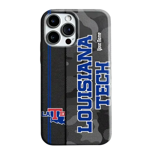 custom la tech camouflage stealth blue gray phone case best selling