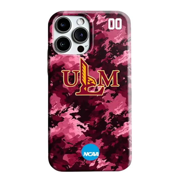 custom louisiana monroe warhawks camo abstract red phone case best selling