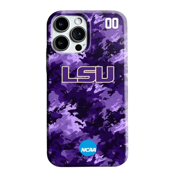 custom lsu tigers camo abstract purple phone case best selling
