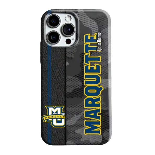 custom marquette golden eagles camouflage stealth blue gray phone case best selling