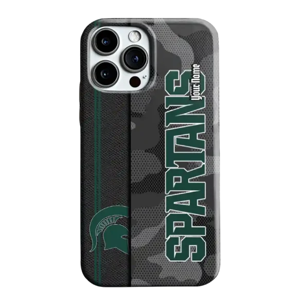 custom michigan state spartans camouflage stealth green gray phone case best selling