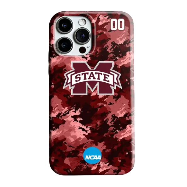 custom mississippi state bulldogs camo abstract maroon phone case best selling