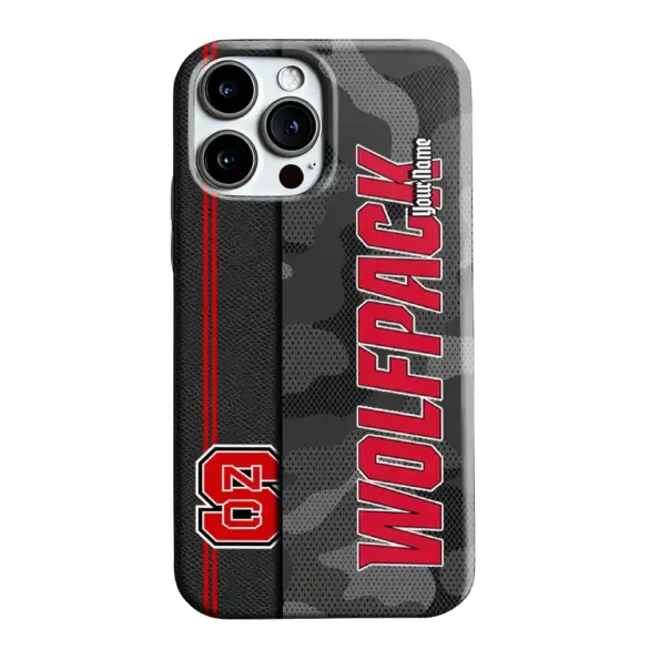 custom nc state wolfpack camouflage stealth red gray phone case best selling