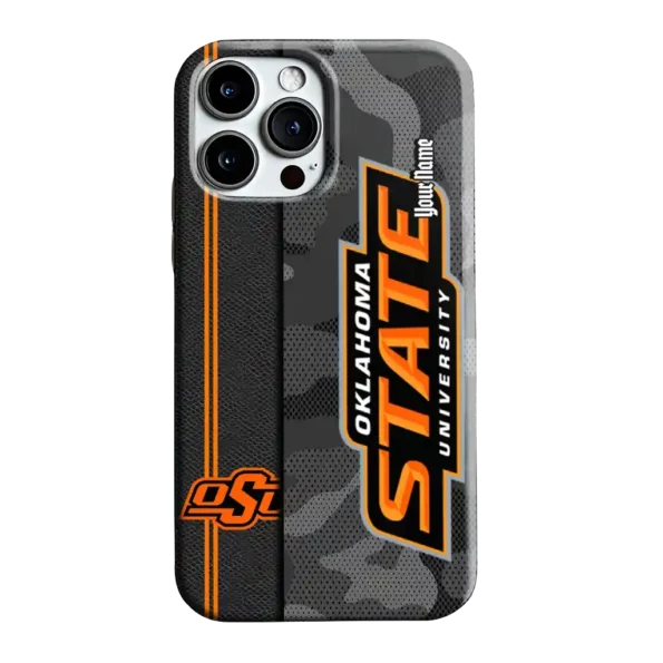 custom oklahoma state cowboys camouflage stealth orange gray phone case best selling