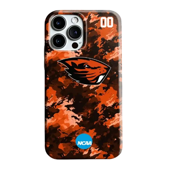 custom oregon state beavers camo abstract orange phone case best selling