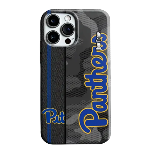 custom pittsburgh panthers camouflage stealth royal blue gray phone case best selling