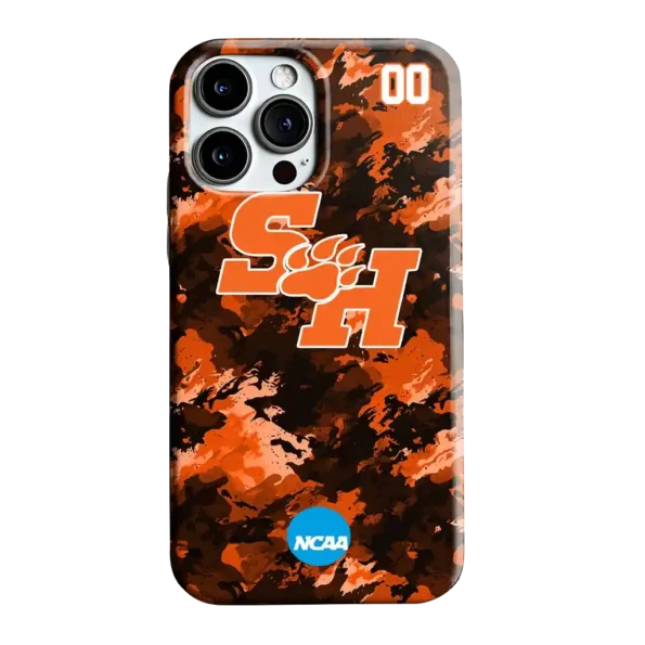 custom sam houston bearkats camo abstract orange phone case best selling