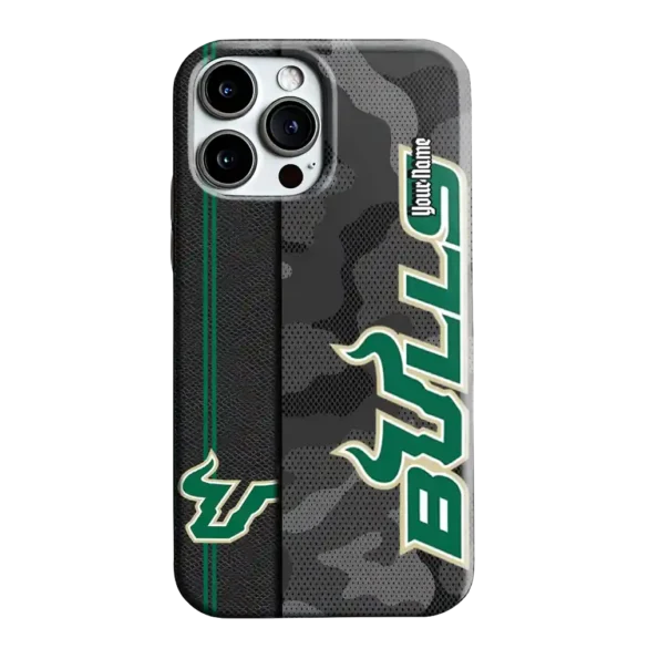 custom south florida bulls camouflage stealth green gray phone case best selling