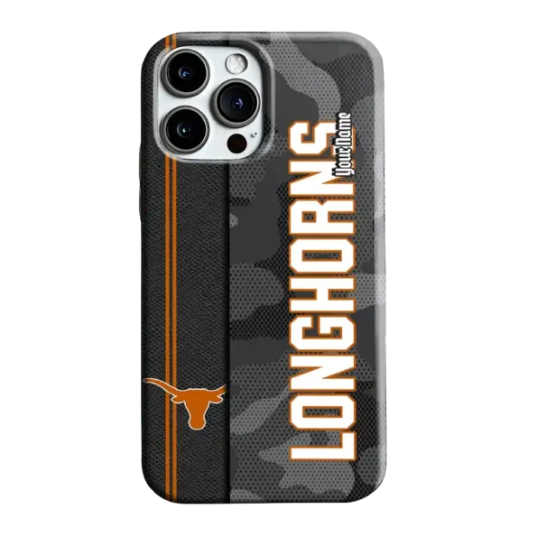 custom texas longhorns camouflage stealth orange gray phone case best selling