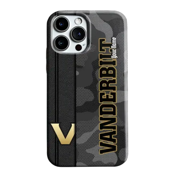 custom vanderbilt commodores camouflage stealth black gray phone case best selling