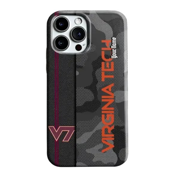 custom virginia tech hokies camouflage stealth maroon gray phone case best selling