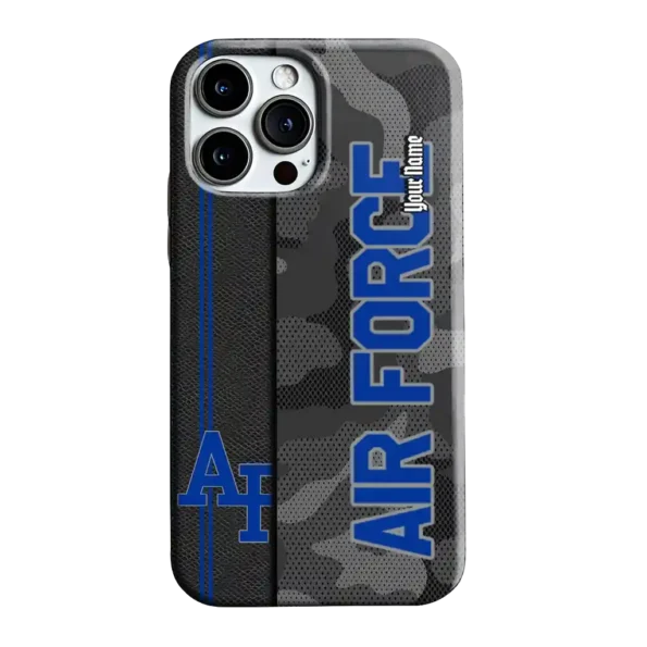 customized air force falcons camouflage stealth blue gray phone case best selling