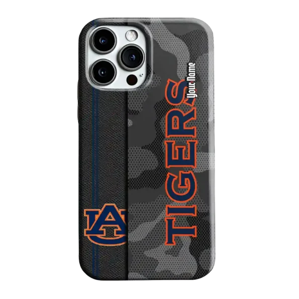 customized auburn tigers camouflage stealth navy blue gray phone case best selling