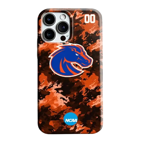 customized boise state broncos camo abstract orange phone case best selling