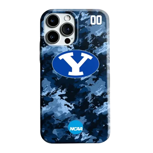 customized byu cougars camo abstract blue phone case best selling