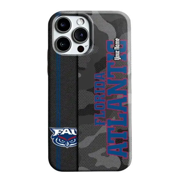 customized florida atlantic owls camouflage stealth blue gray phone case best selling