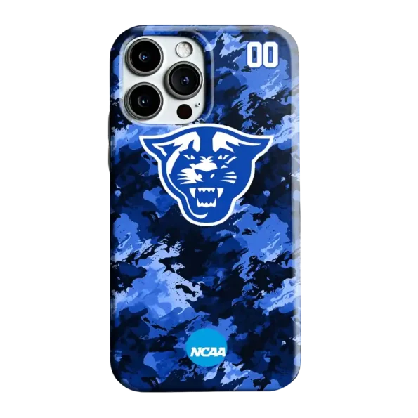 customized georgia state panthers camo abstract blue phone case best selling