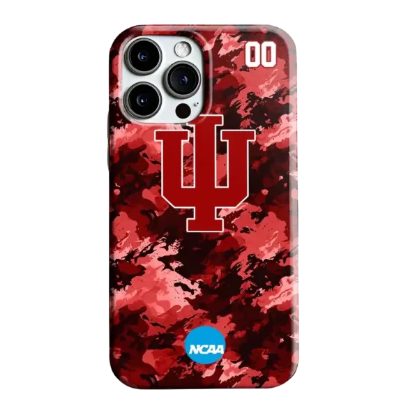 customized indiana hoosiers camo abstract red phone case best selling