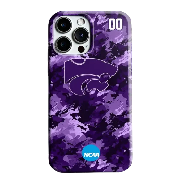customized kansas state wildcats camo abstract purple phone case best selling