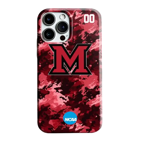 customized miami redhawks camo abstract red phone case best selling
