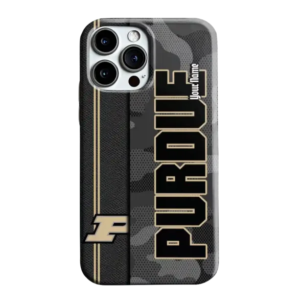 customized purdue boilermakers camouflage stealth gold gray phone case best selling