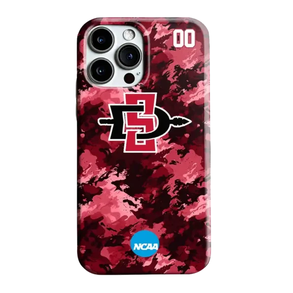 customized san diego state aztecs camo abstract red phone case best selling