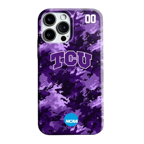customized tcu horned frogs camo abstract purple phone case best selling