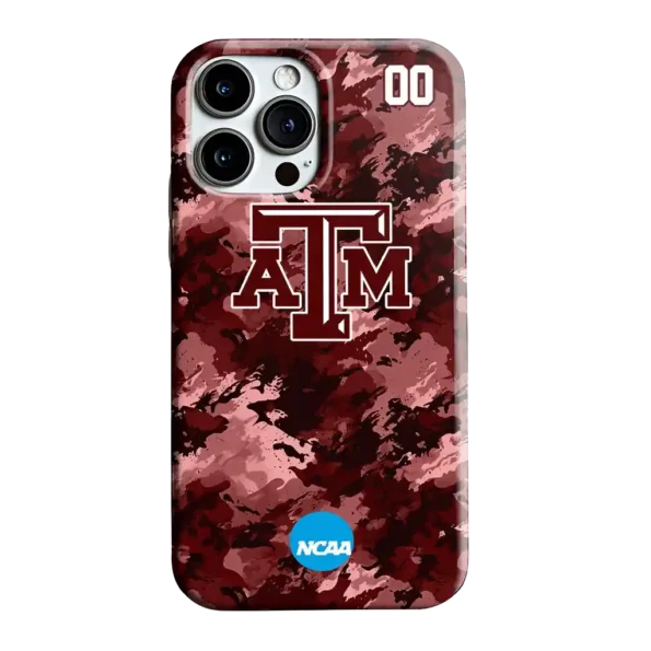 customized texas am aggies camo abstract maroon phone case best selling