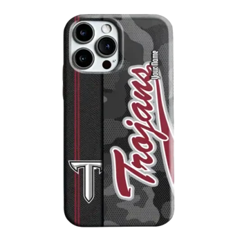 Customized Troy Trojans Camouflage Stealth Red Gray Phone Case