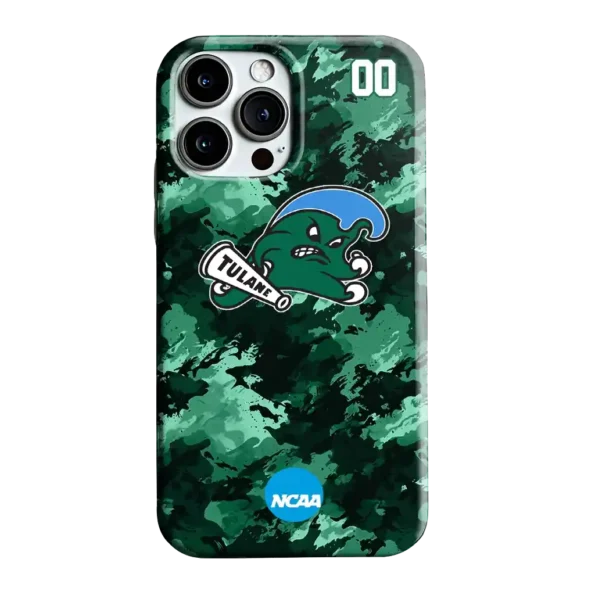customized tulane green wave camo abstract green phone case best selling