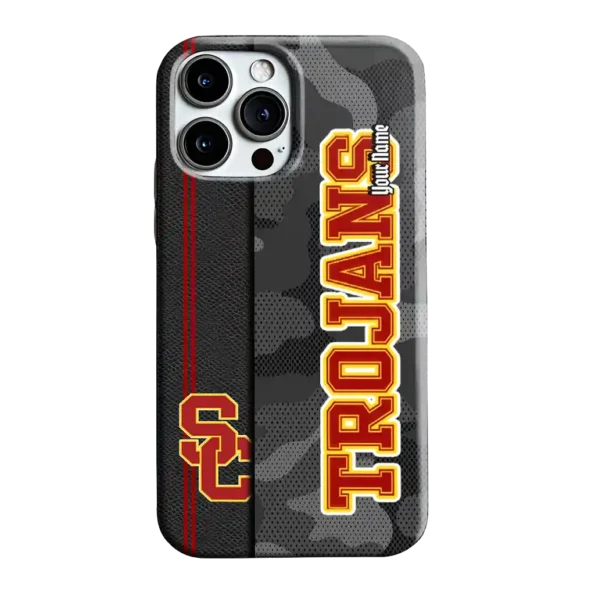 customized usc trojans camouflage stealth red gray phone case best selling