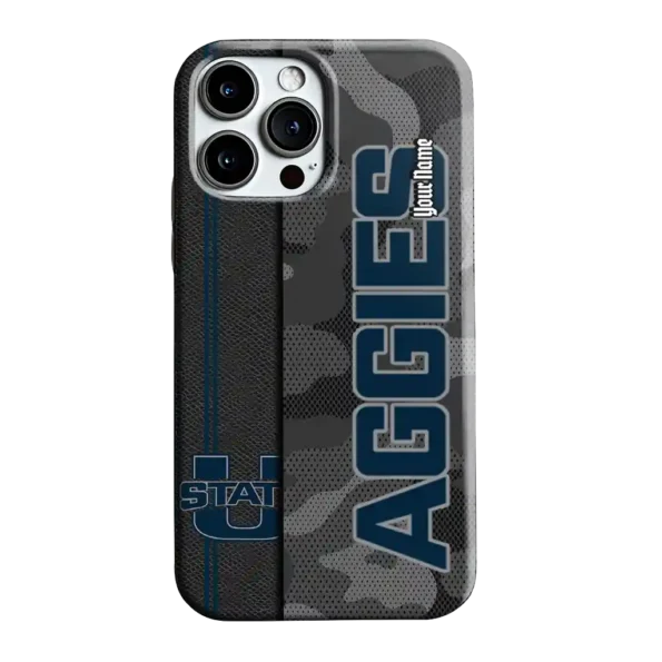 customized utah state aggies camouflage stealth navy gray phone case best selling