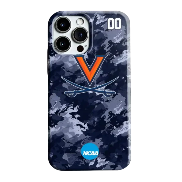 customized virginia cavaliers camo abstract blue phone case best selling