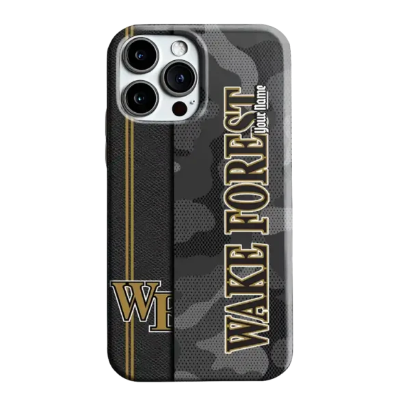 customized wake forest demon deacons camouflage stealth gold gray phone case best selling