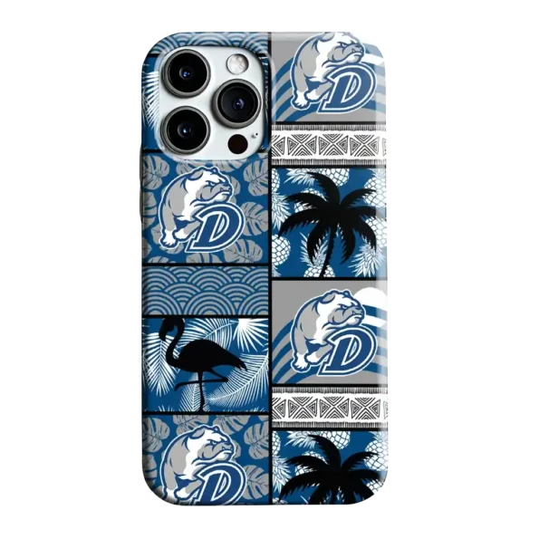 drake bulldogs flamingo palm trees blue phone case best selling
