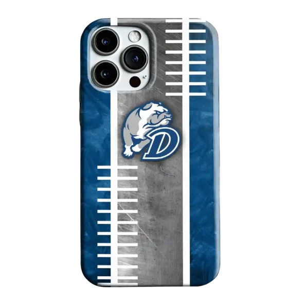 drake bulldogs yard markers blue gray phone case best selling