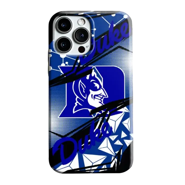 duke blue devils jagged flash blue black phone case best selling