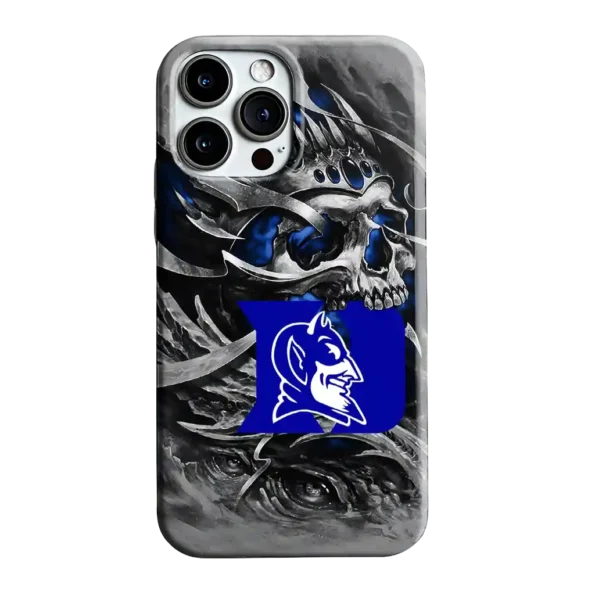 duke blue devils skull blades blue gray phone case best selling