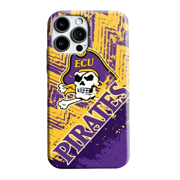 east carolina pirates abstract zigzag purple phone case best selling