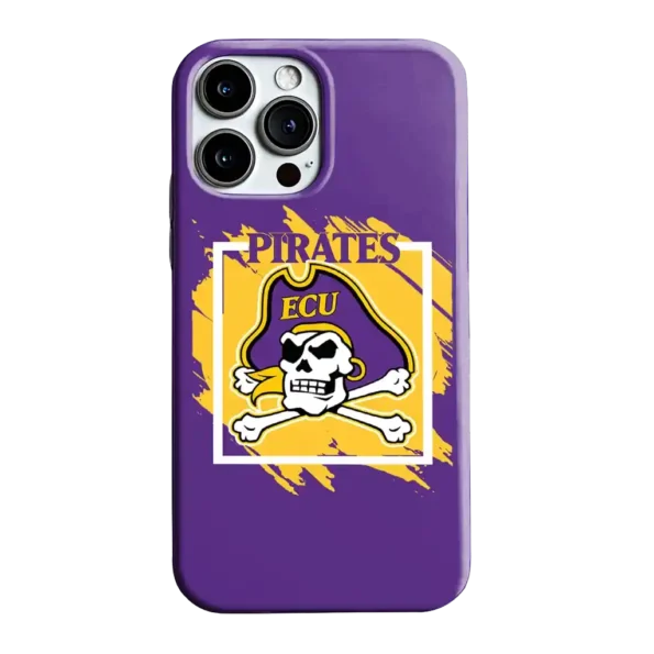 east carolina pirates brush square purple phone case best selling