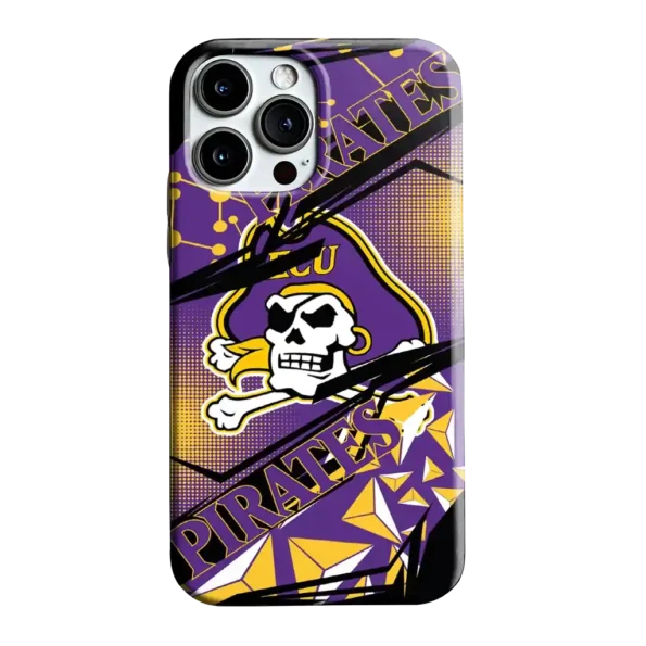 east carolina pirates jagged flash purple black phone case best selling