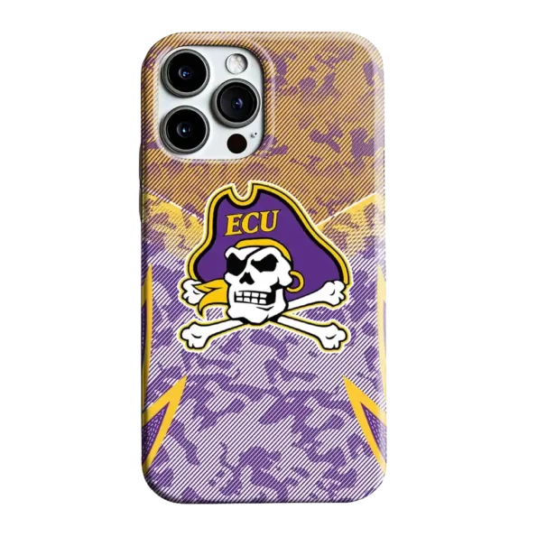 east carolina pirates striped overlay purple phone case best selling