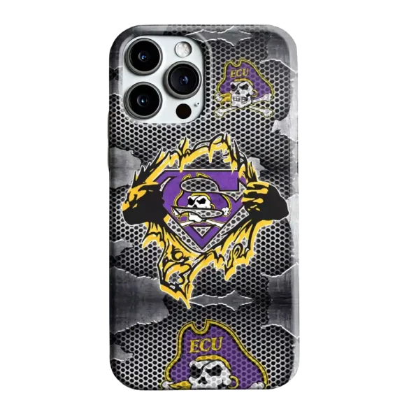 east carolina pirates superman emblem burst gray phone case best selling