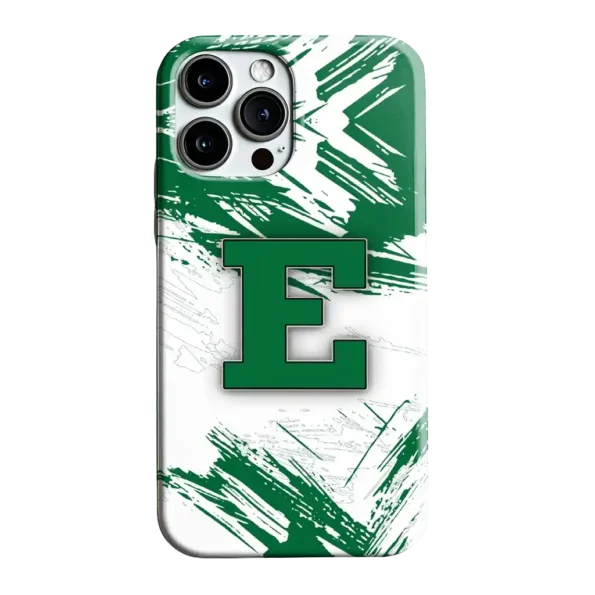 eastern michigan eagles brushstroke clash green white phone case best selling