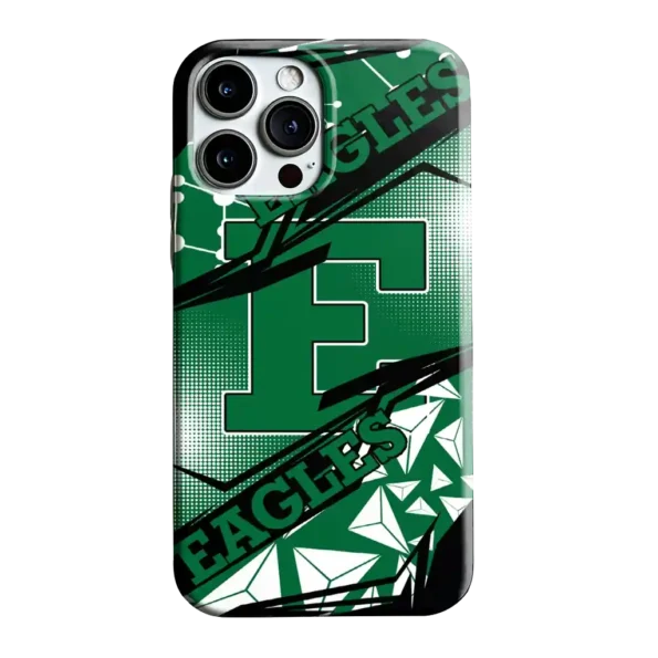 eastern michigan eagles jagged flash green black phone case best selling